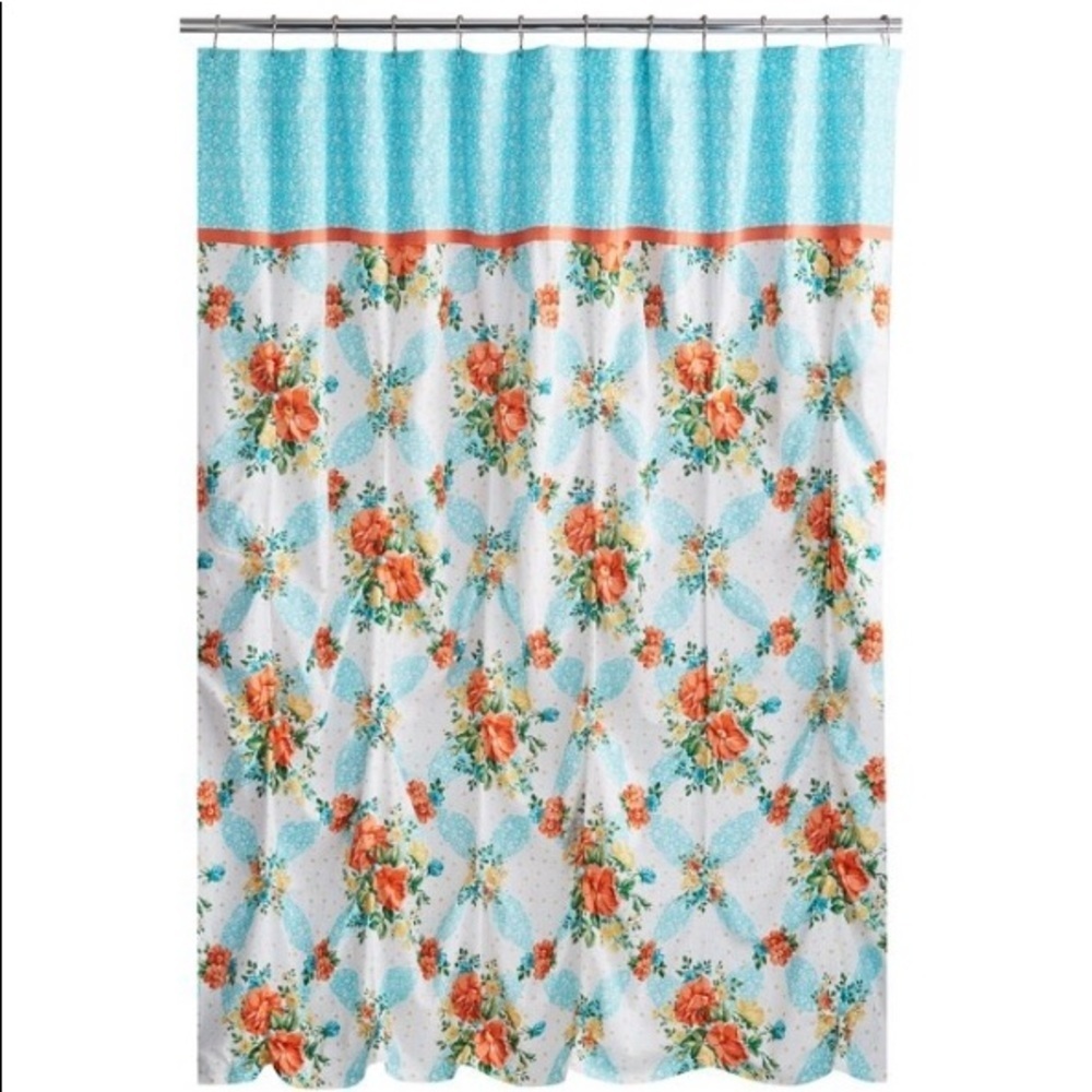 The Pioneer Woman Vintage Floral Cotton Shower Curtain - Picture 2 of 6